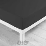 DRAP HOUSSE 2 PERSONNES 140 x 190 CM Uni 57 Fils Lina
