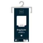 DRAP HOUSSE 2 PERSONNES 160 x 200 CM Uni 57 Fils Lina - Image 9