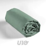 DRAP HOUSSE 2 PERSONNES 140 x 190 CM Uni 57 Fils Lina - Image 40