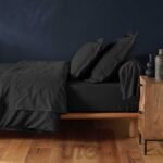 DRAP HOUSSE 2 PERSONNES 140 x 200 CM Uni 57 Fils Lina - Image 3