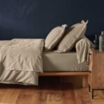 DRAP HOUSSE 2 PERSONNES 140 x 200 CM Uni 57 Fils Lina - Image 33