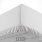DRAP HOUSSE 2 PERSONNES 160 x 200 CM Uni 57 Fils Lina - Image 13
