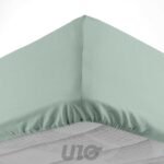 DRAP HOUSSE 2 PERSONNES 140 x 190 CM Uni 57 Fils Lina - Image 41