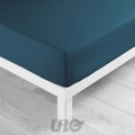 DRAP HOUSSE 2 PERSONNES 140 x 190 CM Uni 57 Fils Lina - Image 22