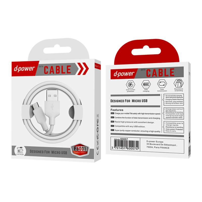 cable-micro-ubs-1m-blanc.png F6001 Câble Micro USB 1m - Blanc - Image 1
