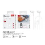 Headphone K6003 pour iPhone 7  Bluetooth White - Image 2