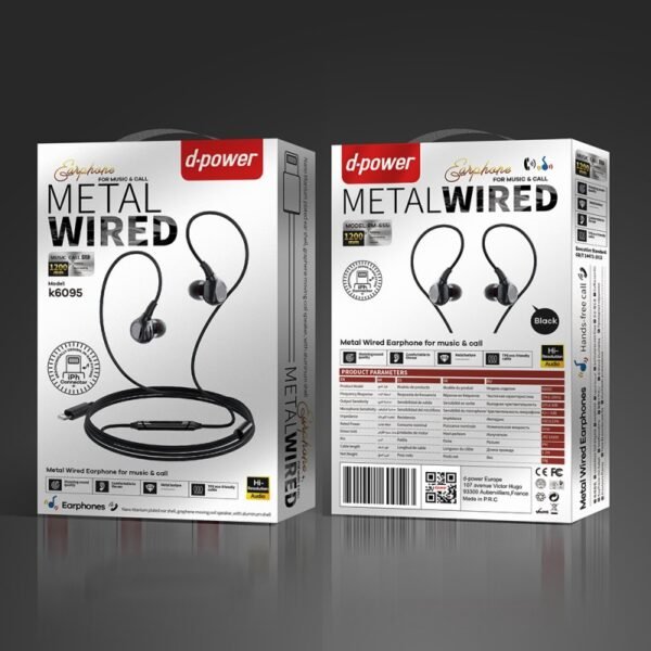 Ecouteurs Métal K6295 IP (connexion BLUETOOTH)