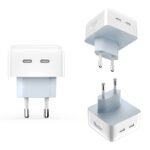 J8577 Prise 2 Port USB-C 25W*2 PD Blanc - Image 3